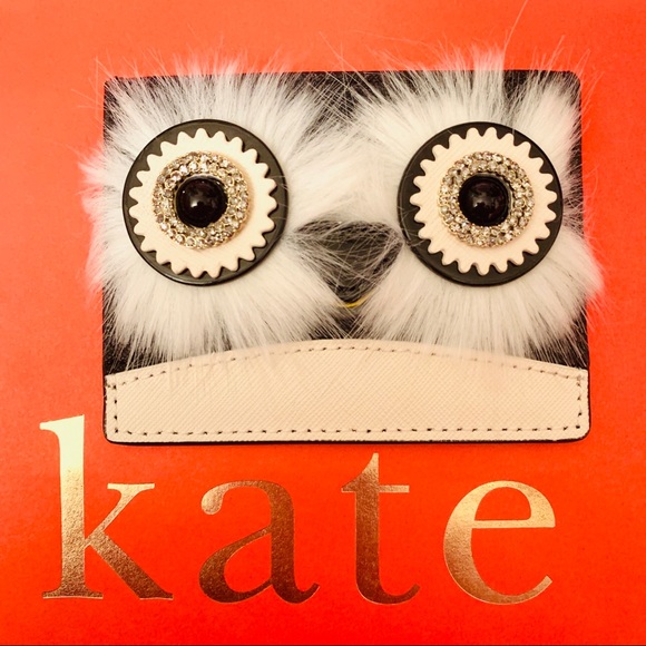 KATE SPADE DASHING BEAUTY BLACK PENGUIN CARDHOLDER - Picture 1 of 8